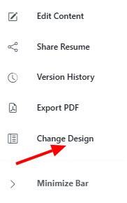 Change Design Button