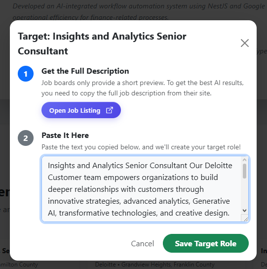 Create Target