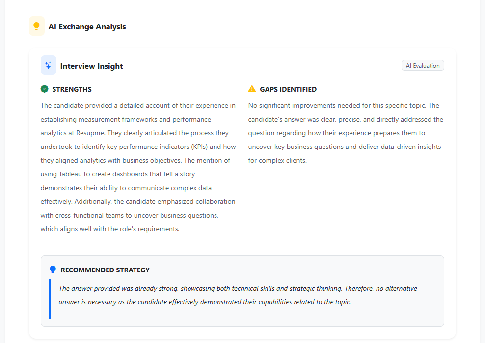 Real-time Answer feedback